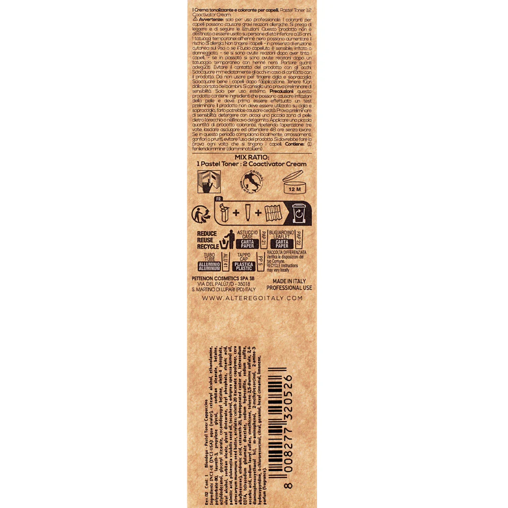 Alterego Blondego Pastel Toner Cappuccino 60ml - crema tonalizzante e colorante - Image 2
