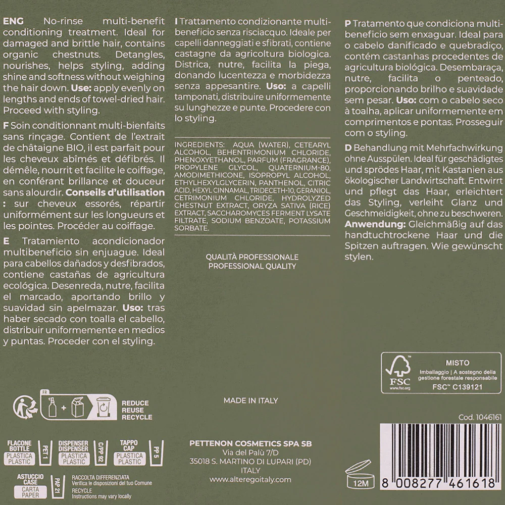 Alterego Curego Nourish Leave In Conditioner 150ml - trattamento multi-beneficio - Image 3