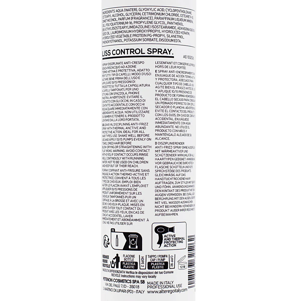 Alterego Styling Hasty Too Liss Control Spray 200ml - spray disciplinante anti-crespo - Image 2