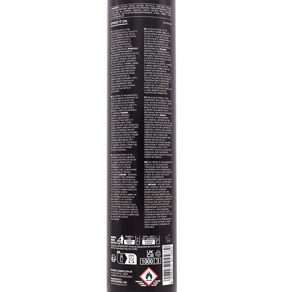Alterego Styling Spray It On Hairspray Lacca Tenuta Extra Forte 750ml - Image 2
