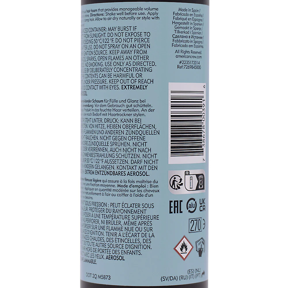American Crew Fiber Foam 200ml - schiuma fibrosa - Image 4