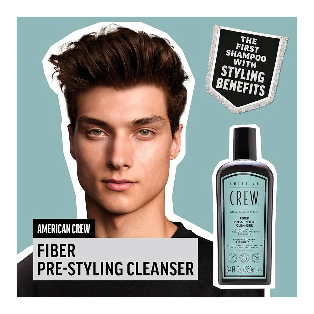 American Crew Fiber Pre - Styling Shampoo 250ml - shampoo pre styling capelli danneggiati - Image 2