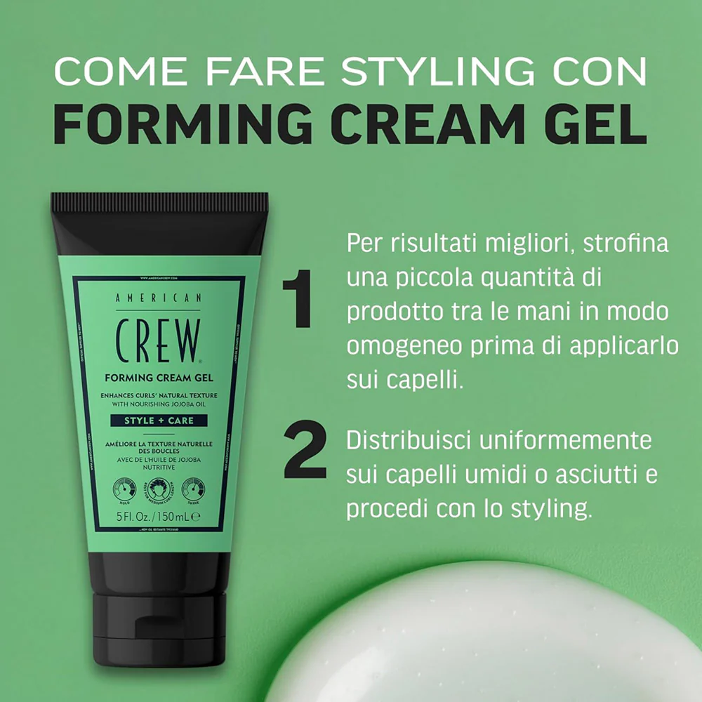 American Crew Forming Cream Gel 150ml - gel ricci definiti - Image 4