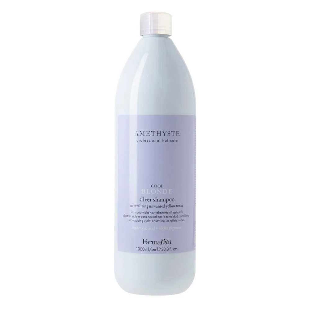 Farmavita Amethyste Blonde Cool Blonde Silver Shampoo 1000ml - shampoo anti giallo