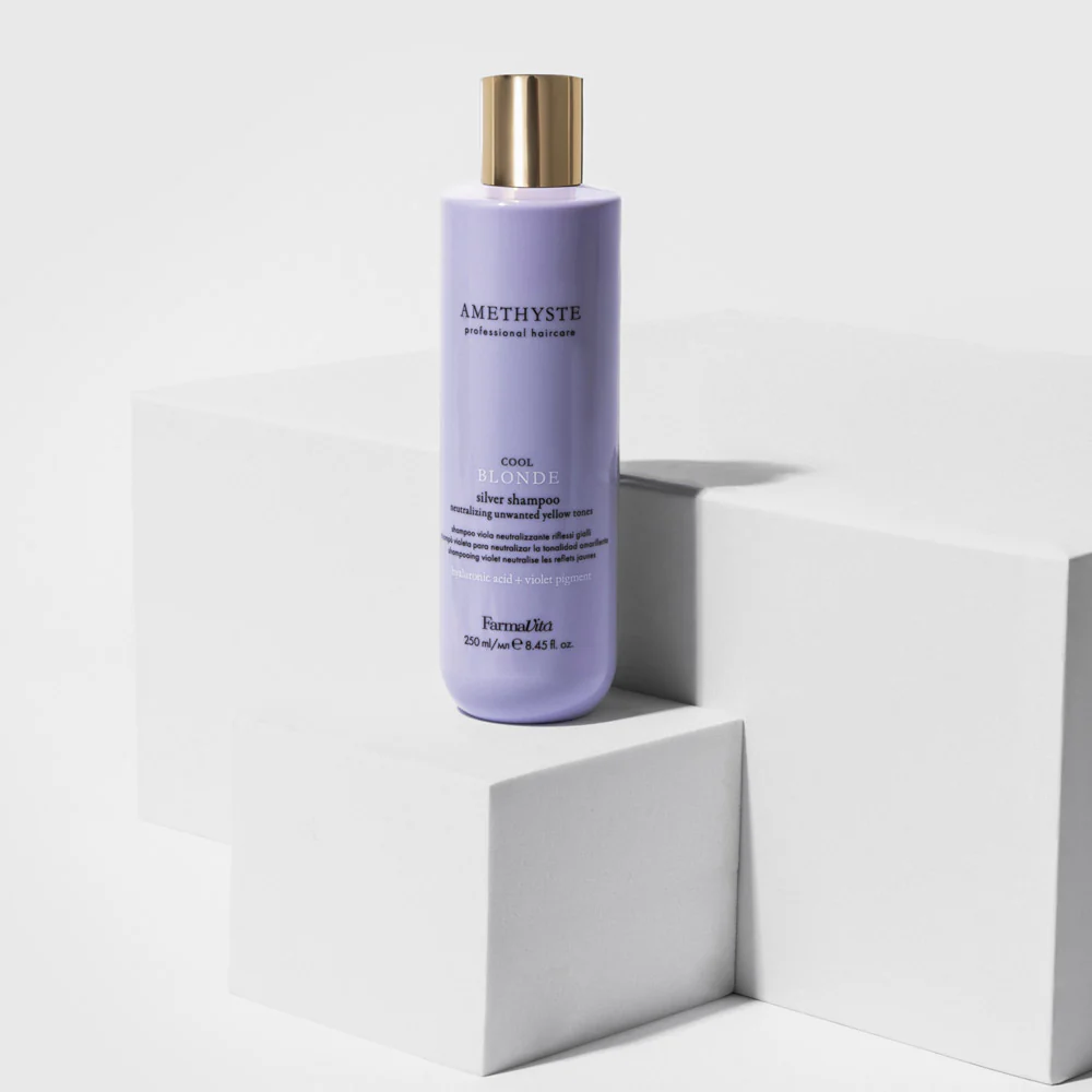 Farmavita Amethyste Blonde Cool Blonde Silver Shampoo 250ml - shampoo anti giallo - Image 2