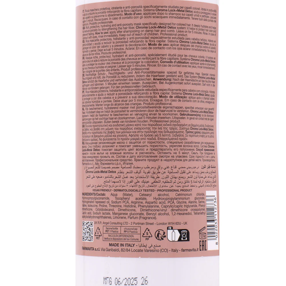 Farmavita Amethyste Chroma Color Filler Mask 1000ml - maschera capelli colorati - Image 2
