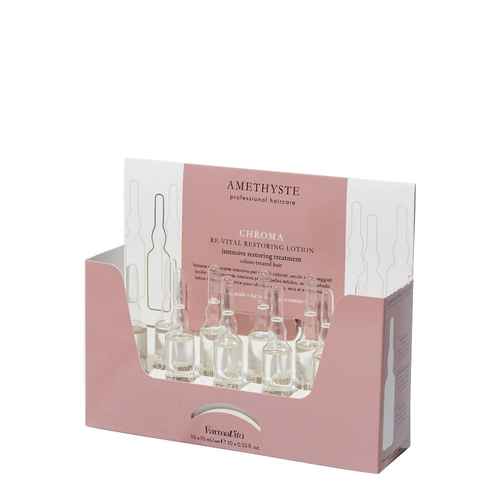 Farmavita Amethyste Chroma Re-Vital Restoring Lotion 10x10ml - fiale ristrutturanti - Image 2