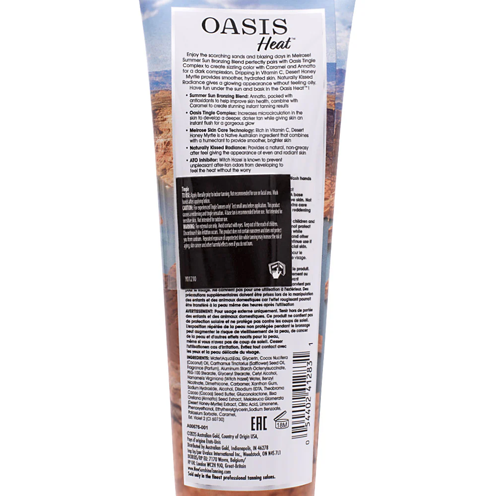 Australian Gold Oasis Heat 250ml - cosmetico solare con azione abbronzante - Image 2