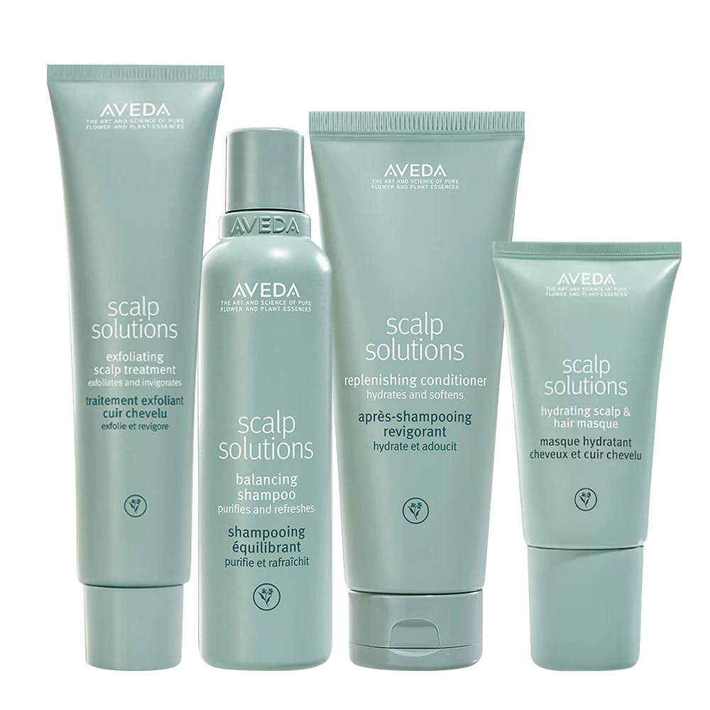 Aveda Scalp Solutions Exfoliating Scalp Treatment 150ml Shampoo 200ml Conditioner 200ml Masque 150ml