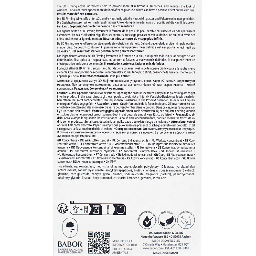 Babor Ampoule Concentrates 3D Firming 7x2ml - ampolle concentrate rimpolpanti - Image 5