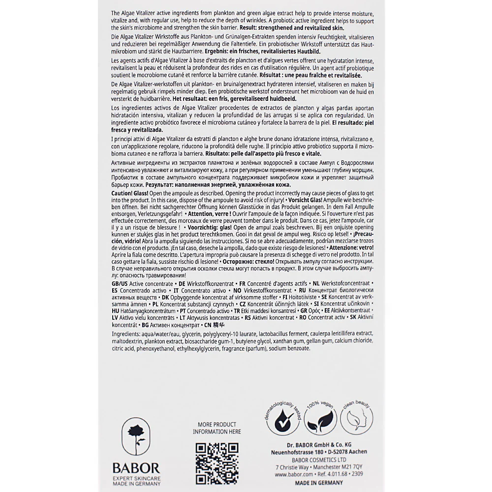 Babor Ampoule Concentrates Algae Vitalizer 7x2ml - ampolle concentrate pelle secca e opaca - Image 4