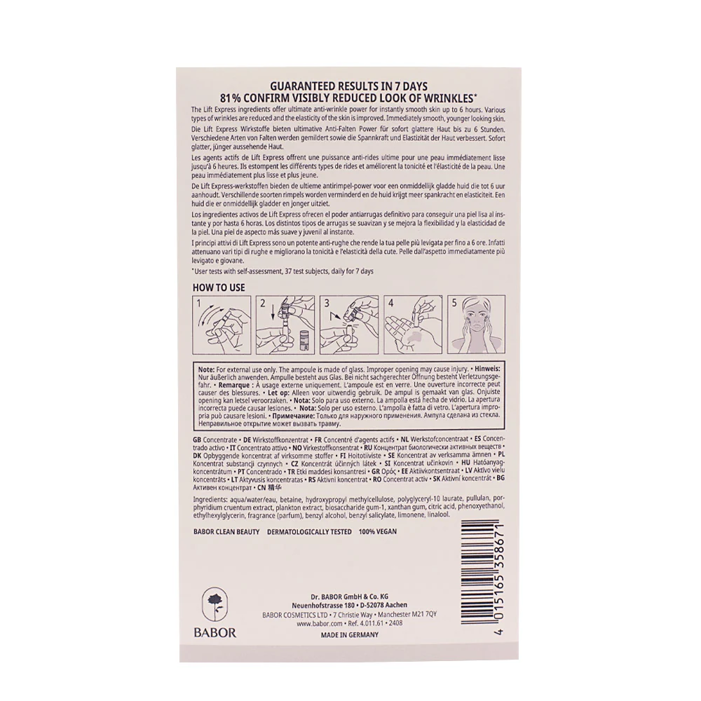 Babor Ampoule Concentrates Lift Express 7x2ml  - ampolle effetto lifting immediato - Image 4