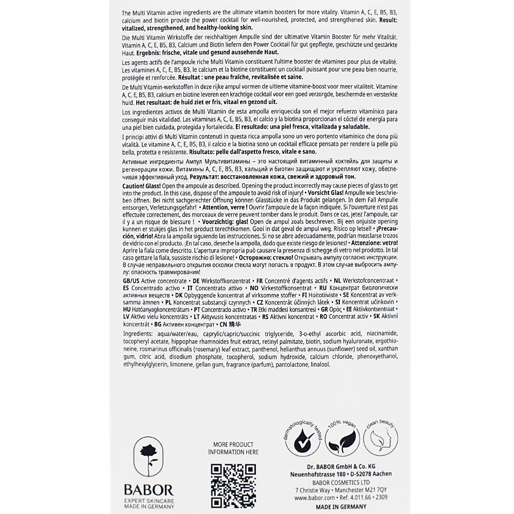Babor Ampoule Concentrates Multi Vitamin 7x2ml - ampolle concentrate pelle spenta - Image 4