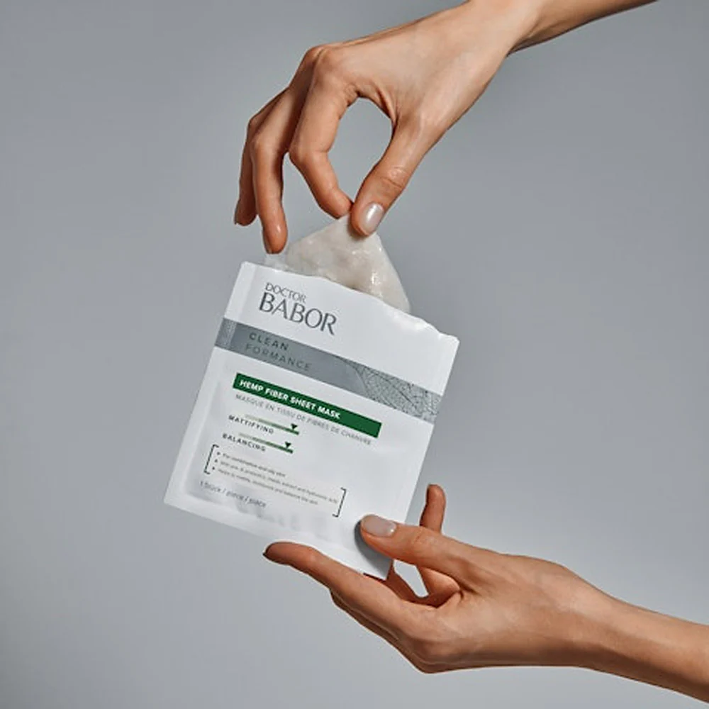 Babor Doctor Babor Doc Cleanformance Hemp Fiber Sheetmask - maschera viso rinfrescante in tessuto - Image 2