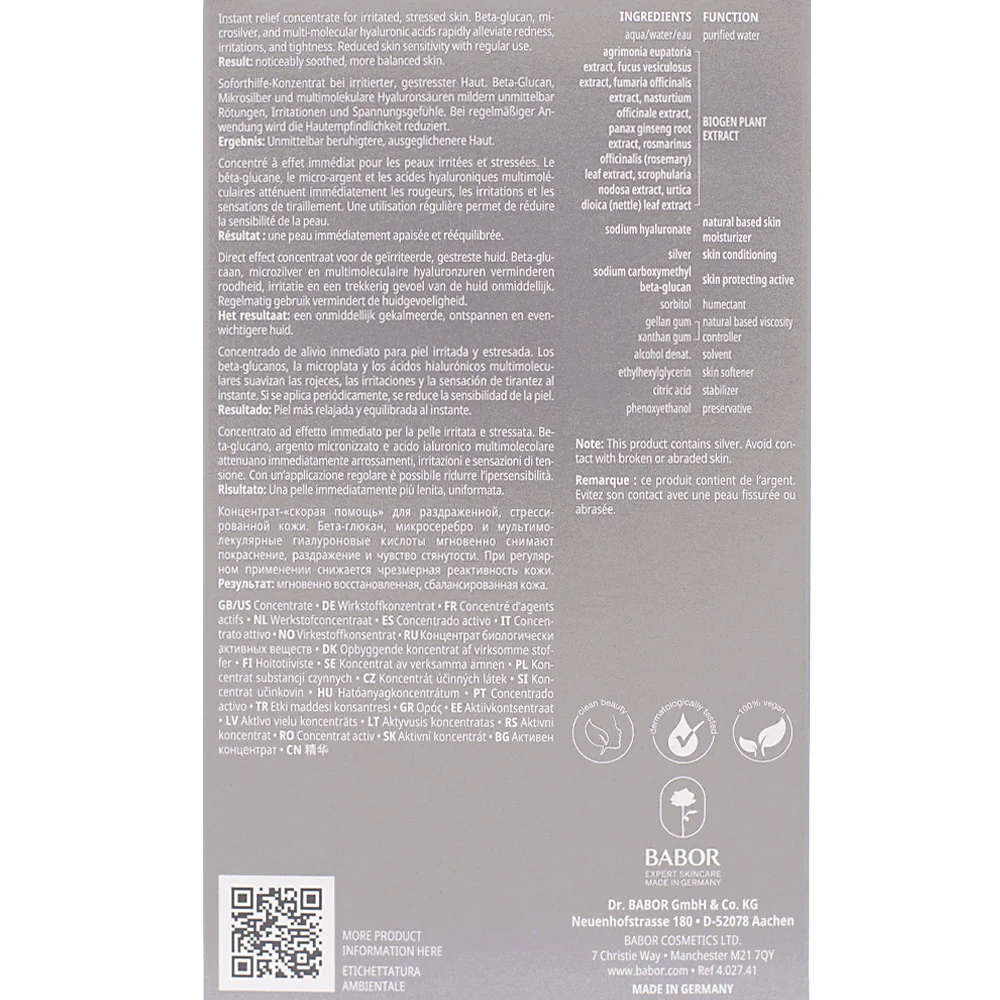 Babor Doctor Babor Sensitive Instant Soothing Ampoule Serum Concentrate 7x2ml - trattamento viso intensivo lenitivo - Image 3