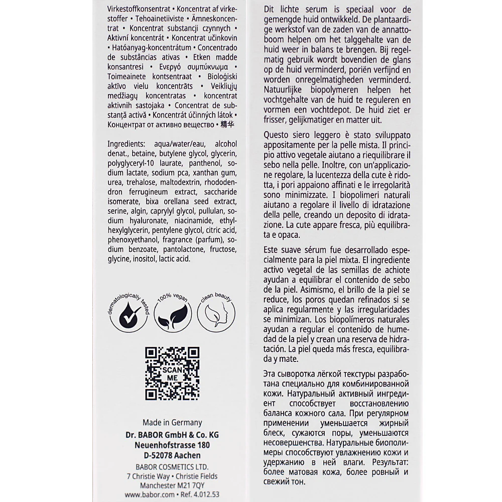 Babor Skinovage Balancing Serum 30ml - siero viso pelle mista - Image 3