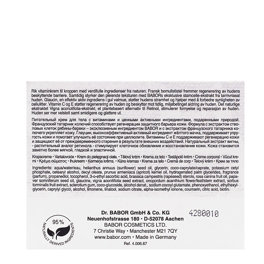 Babor Spa Shaping For Body Shaping Vitamin ACE Body Cream 200ml - crema corpo idratante - Image 2