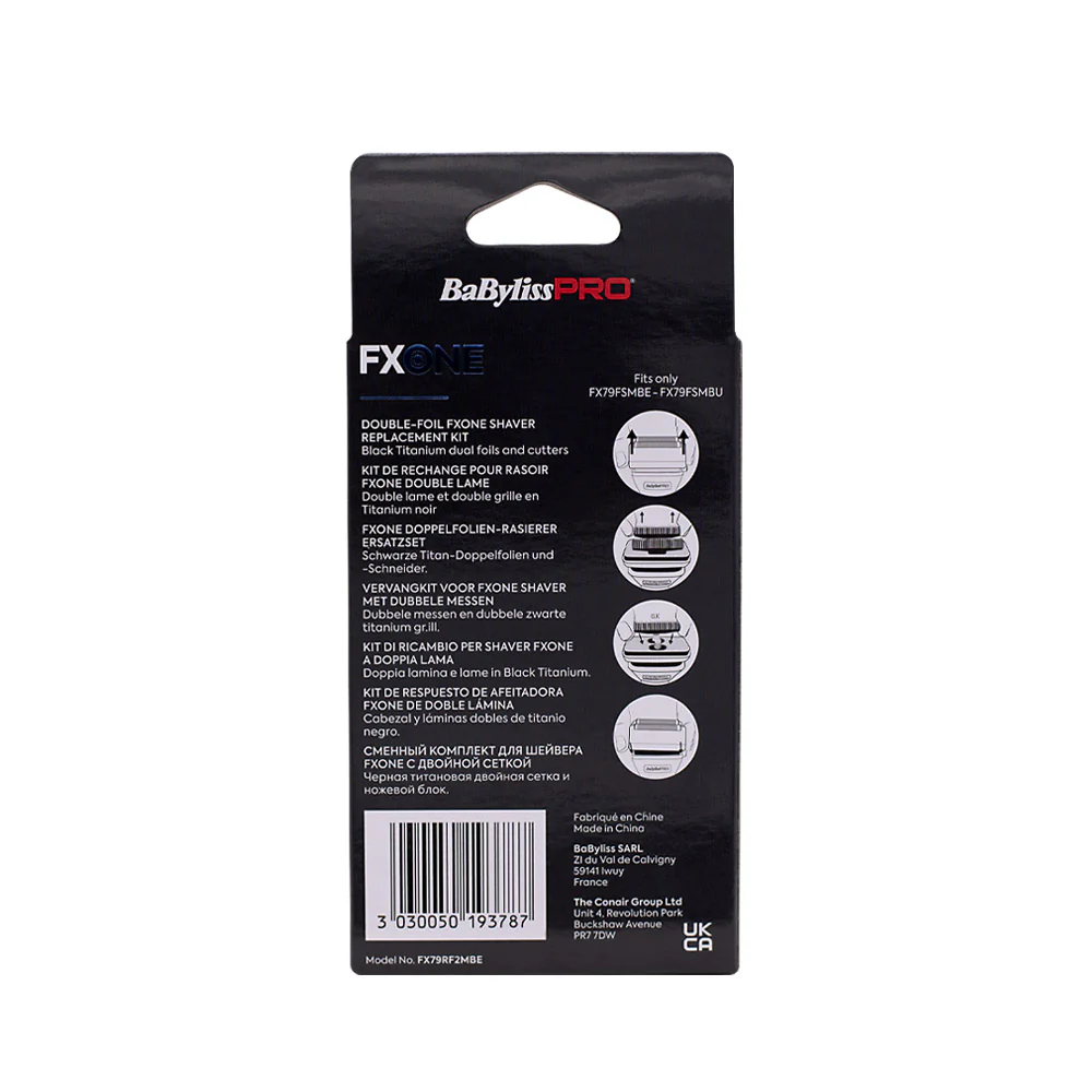 Babyliss Pro 4Artist Kit di Ricambio Black a Doppia Lama per Shaver Fxone - Image 2