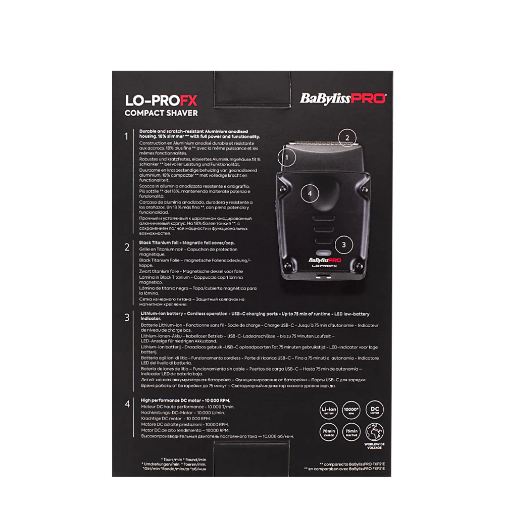Babyliss Pro Compact Lo-Pro Shaver Single Foil - rasoio - Image 10