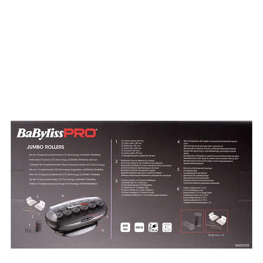 Babyliss Pro Set di 12 Bigodini Riscaldanti BAB3025E - Image 8