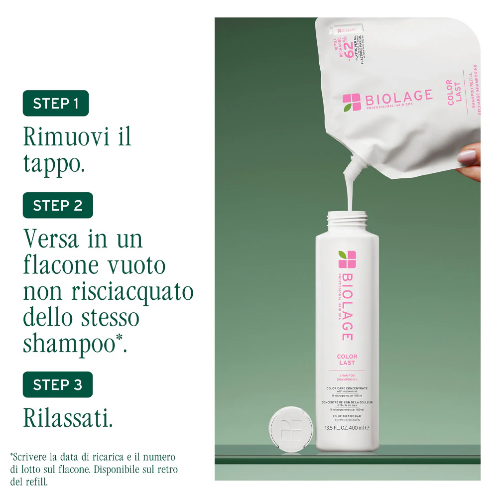 Biolage Professional Hair Spa Color Last Refill Shampoo 500ml - shampoo protezione colore - Image 5