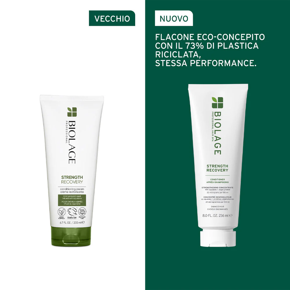 Biolage Professional Hair Spa Strenght Recovery Conditioner 236ml - balsamo ristrutturante capelli danneggiati - Image 2