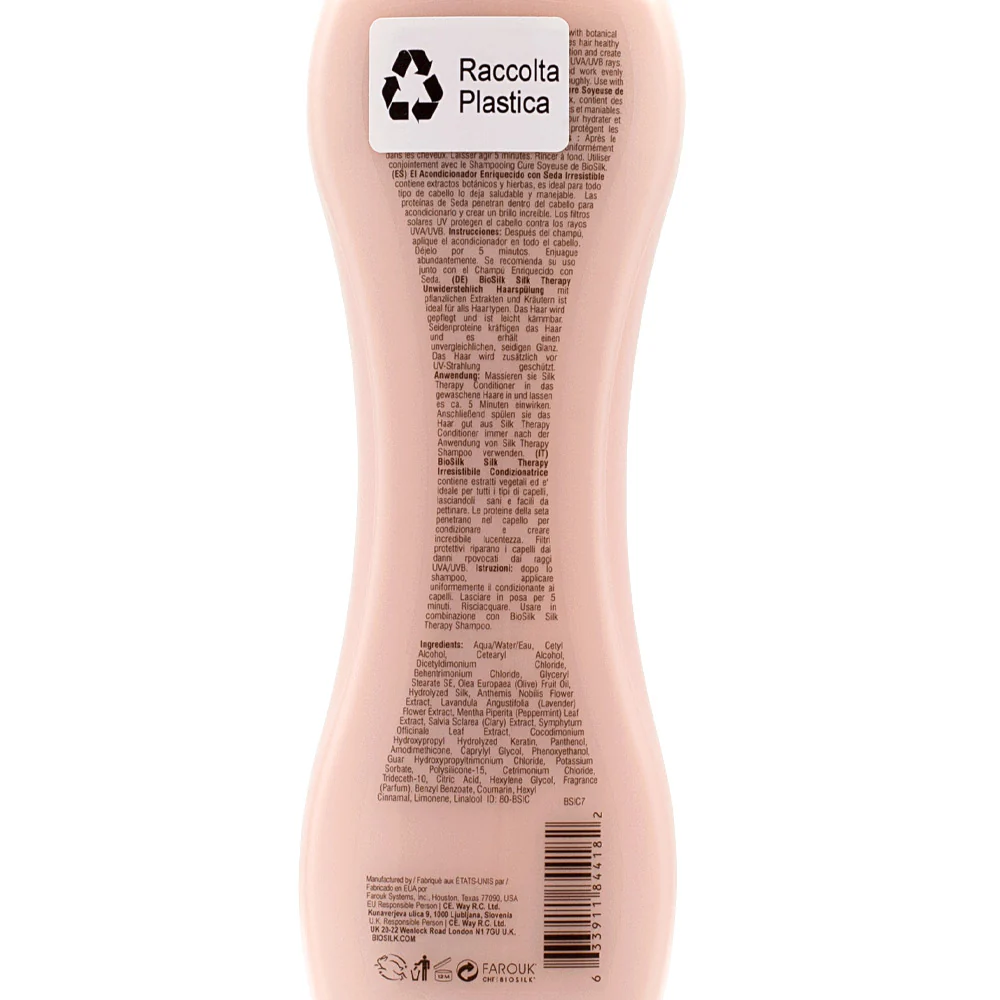 Biosilk Silk Therapy Irresistible Conditioner 207ml - balsamo illuminante - Image 2