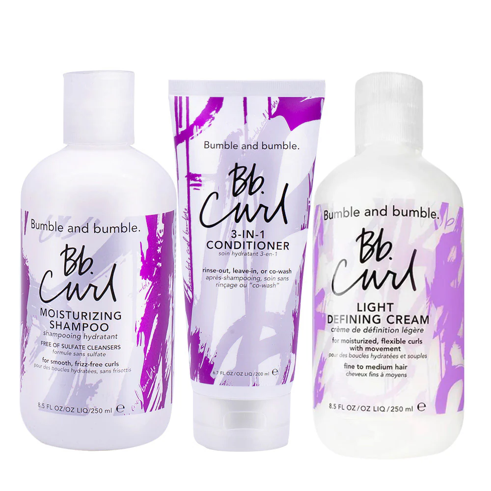 Bumble and bumble. Bb. Curl Shampoo 250ml Conditioner 200ml Light Defining Cream 250ml