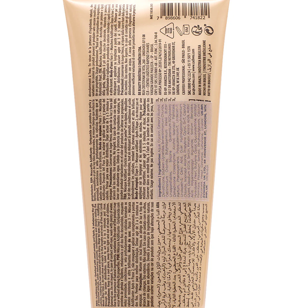 Cadiveu Blonde Reconstructor Acidic Mask N.3 200ml - maschera pH acido capelli biondi - Image 2