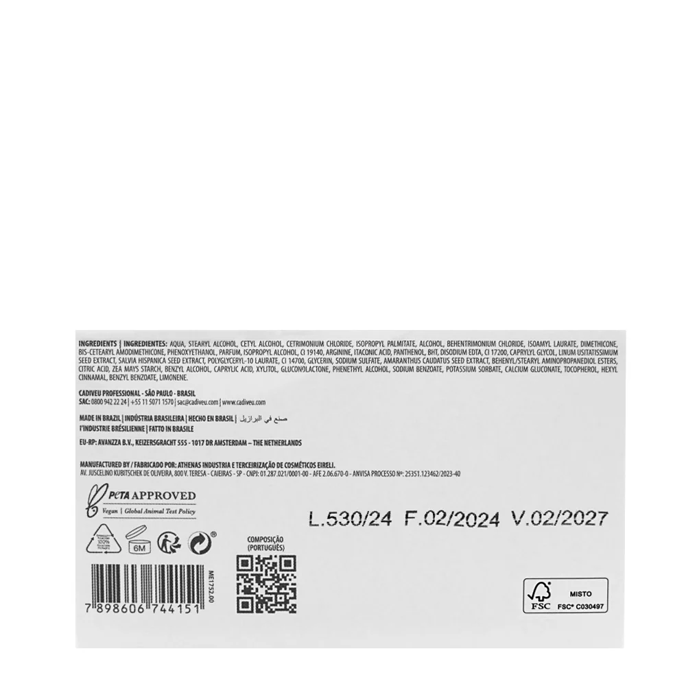 Cadiveu Professional Repair Solution Mask 200ml - maschera ristrutturante - Image 2