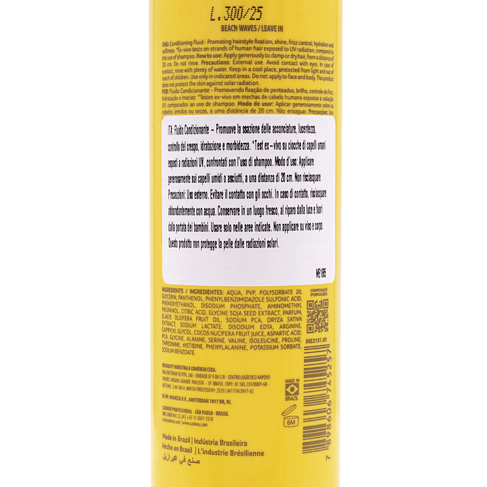 Cadiveu Sol Do Rio Beach Waves Leave-In Conditioner 215ml - fluido leave-in - Image 2