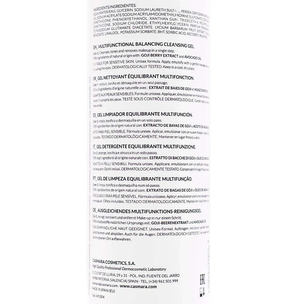 Casmara Balancing Cleanser 500ml - detergente viso pelle sensibile - Image 2
