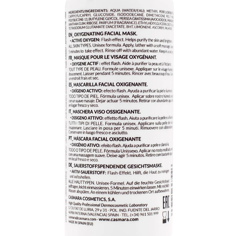 Casmara Oxygenating Mask 150ml - maschera viso ossigenante - Image 2