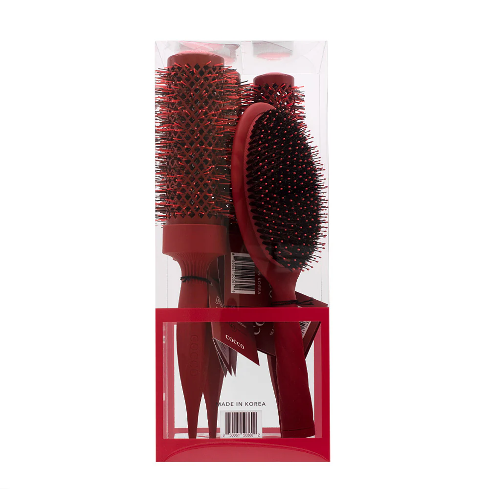 Cocco Aura Brush Set Red 4pz - set di spazzole - Image 4