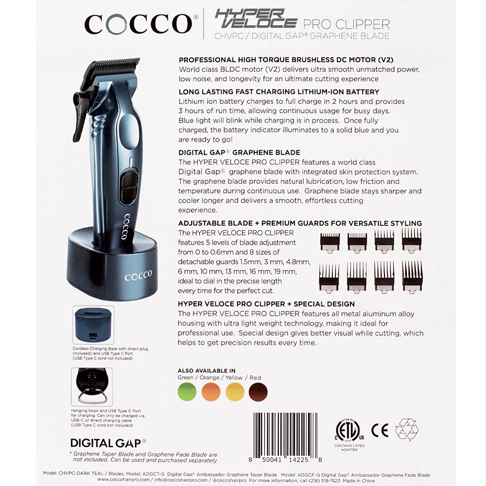 Cocco Hyperveloce Pro Clipper Dark Teal - tagliacapelli - Image 6