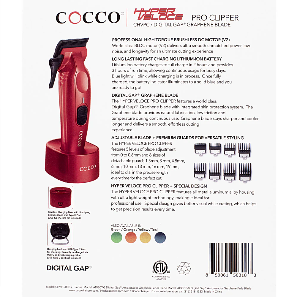 Cocco Hyperveloce Pro Clipper Red - tagliacapelli - Image 6