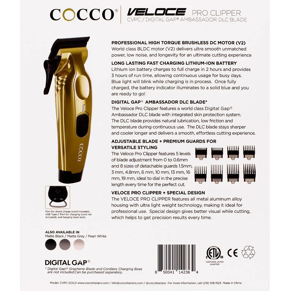 Cocco Veloce Pro Clipper Gold - tagliacapelli - Image 6