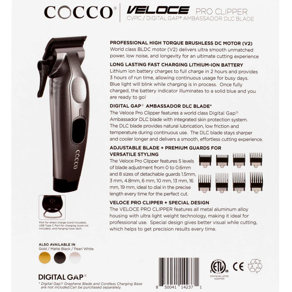 Cocco Veloce Pro Clipper Grey - tagliacapelli - Image 6