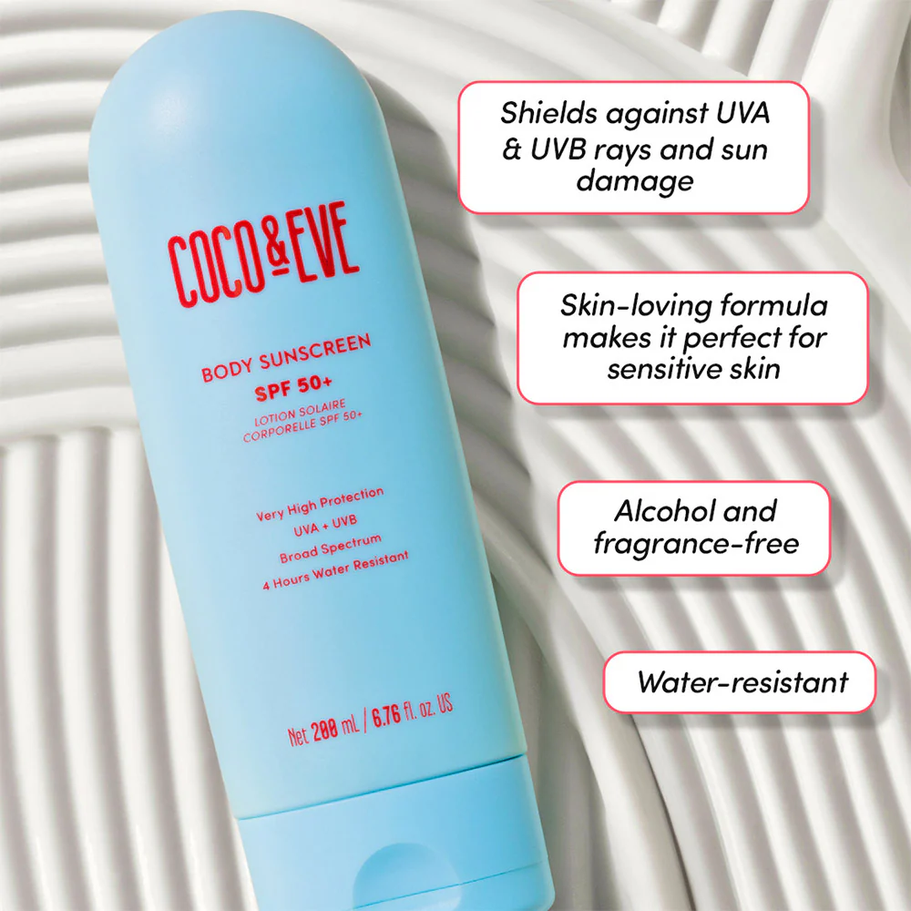 Coco & Eve Body Suncreen SPF50+ 200ml - protezione solare corpo - Image 5