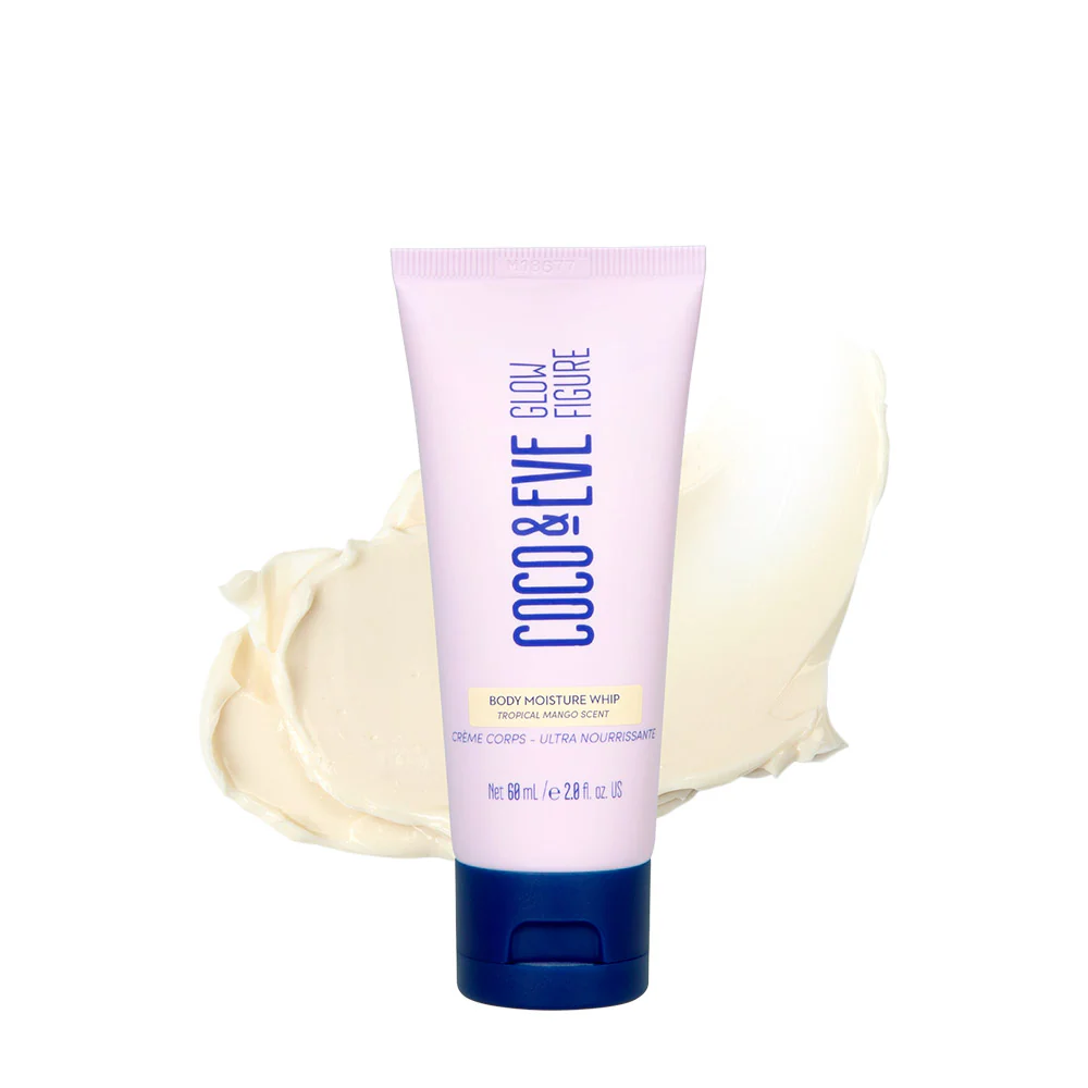 Coco & Eve Glow Figure Whipped Body Cream Tropical Mango 60ml - crema corpo idratante - Image 3