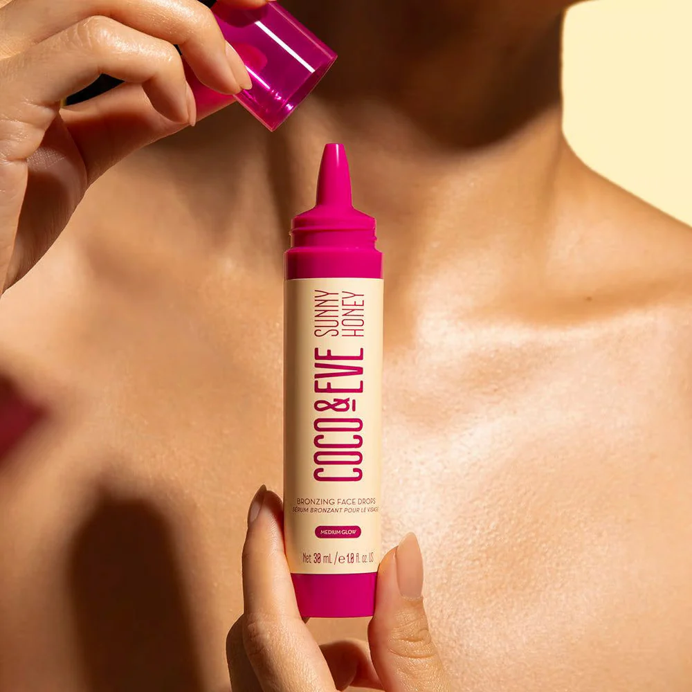 Coco & Eve Sunny Honey Bronzing Face Drops Medium Glow 30ml - gocce autoabbronzanti viso - Image 3