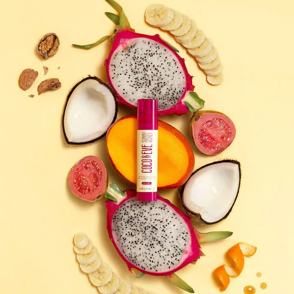 Coco & Eve Sunny Honey Bronzing Face Drops Medium Glow 30ml - gocce autoabbronzanti viso - Image 4
