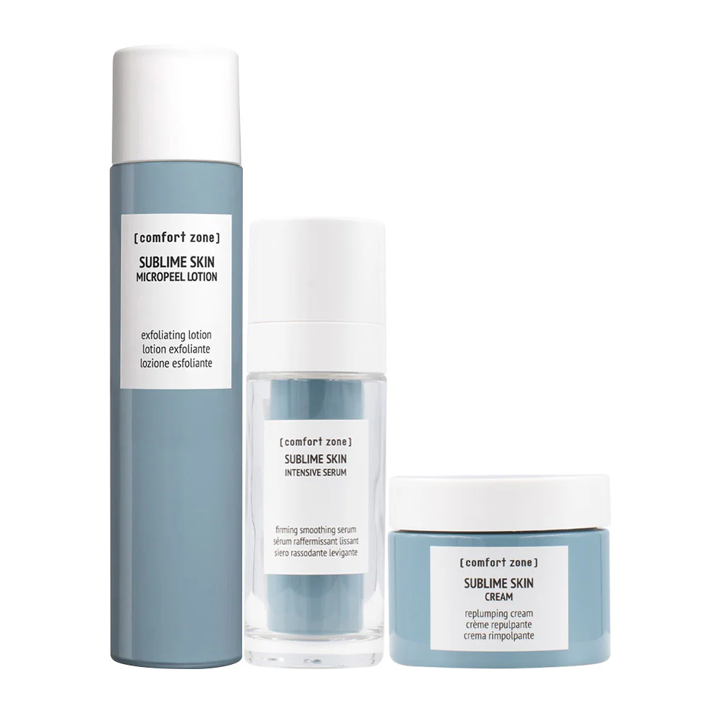 Comfort Zone Sublime Skin Micropeel Lotion 100ml Intensive Serum 30ml Cream 60ml