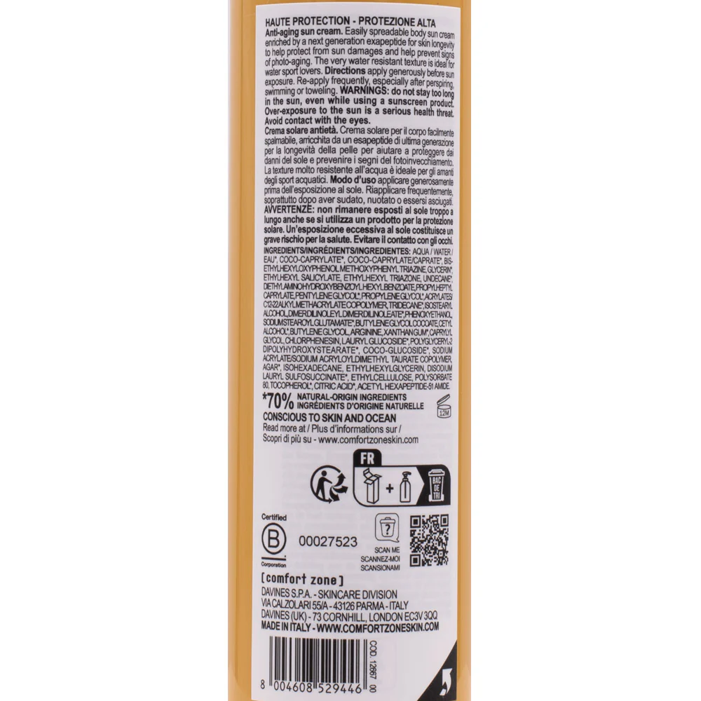 Comfort Zone Sun Soul Cream SPF 50 150ml - crema solare anti-età viso e corpo - Image 2