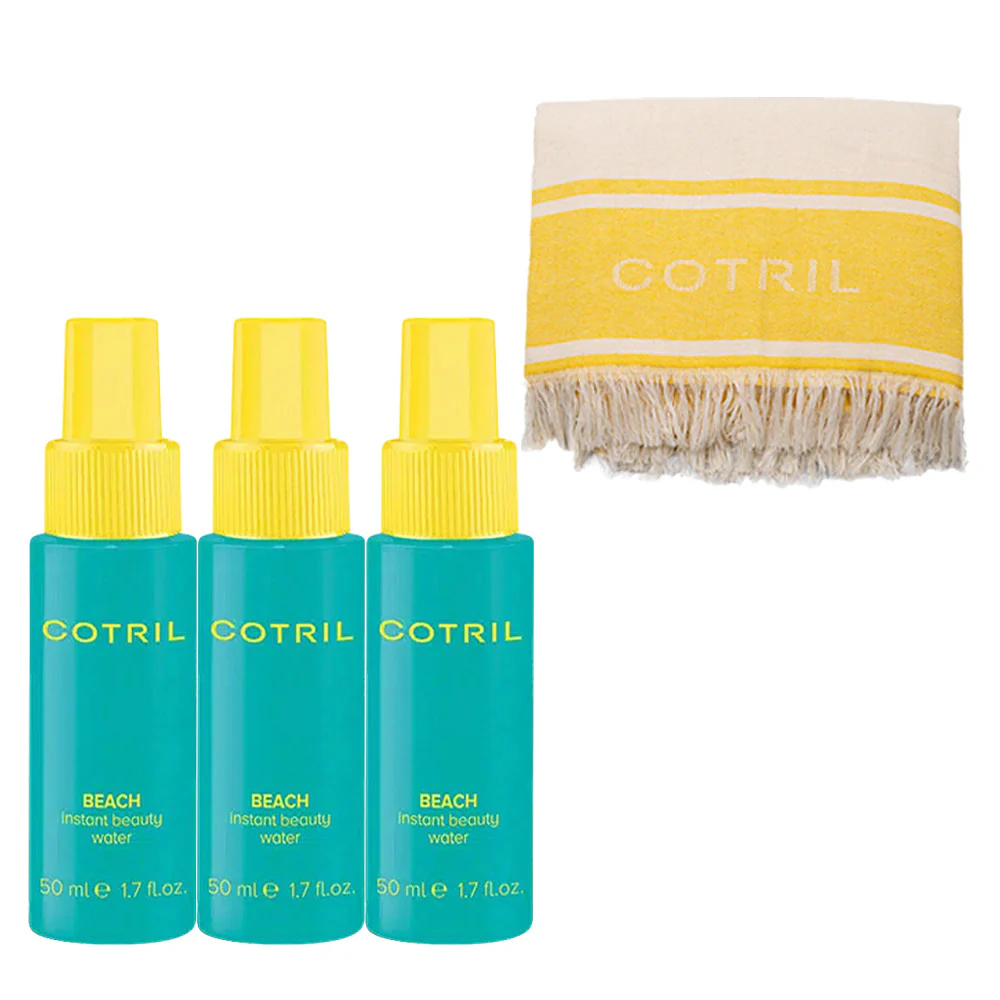 Cotril Beach Instant Beauty Water 50ml x 3 pz + Telo Mare OMAGGIO