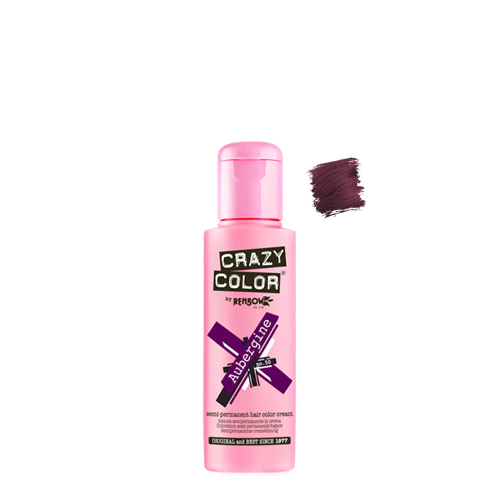 Crazy Color Aubergine no 50, 100ml - crema colorante melanzana