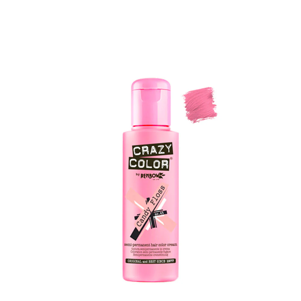 Crazy Color Candy Floss no 65, 100ml - crema colorante rosa acceso