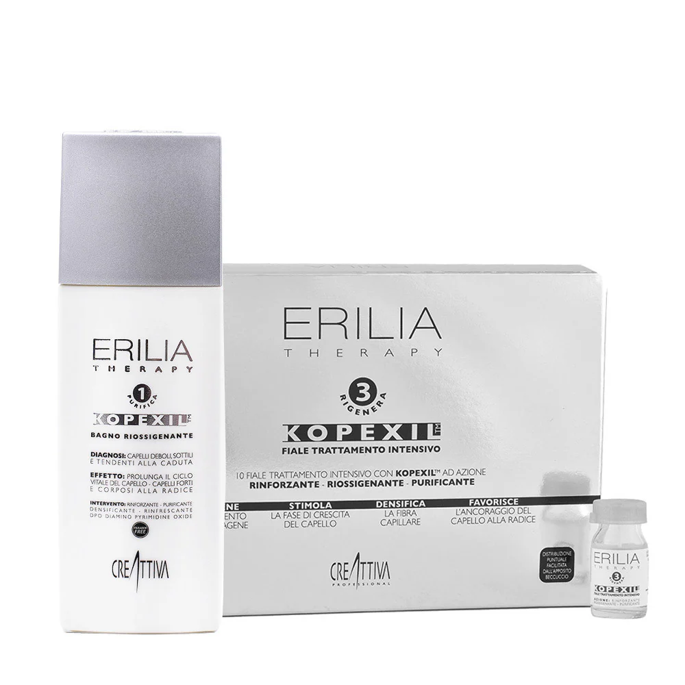 Creattiva Erilia Kopexil Cofanetto Anticaduta Shampoo 250ml + Fiale 20x8ml - Image 2