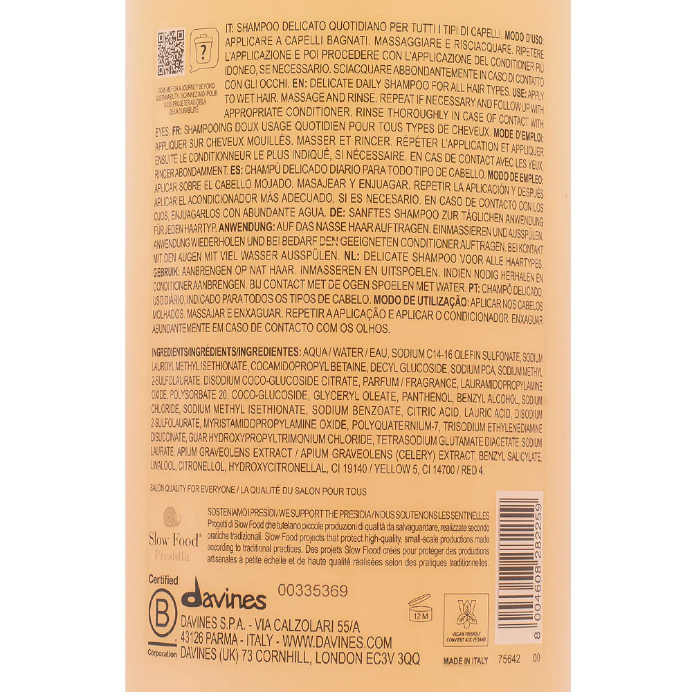 Davines Essential HairCare Dede Shampoo 1000ml - shampoo delicato quotidiano - Image 2
