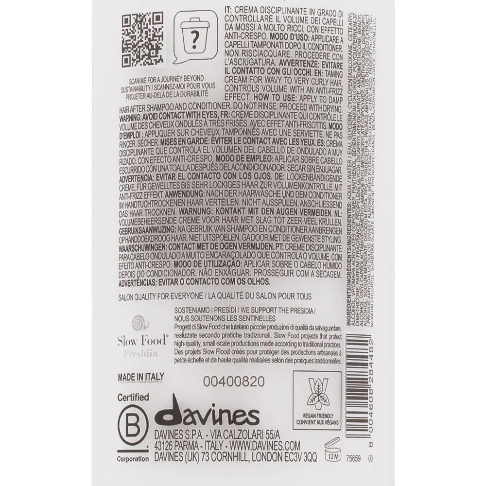 Davines Essential Haircare Love Curl Controller 150ml - crema anticrespo capelli ricci - Image 2